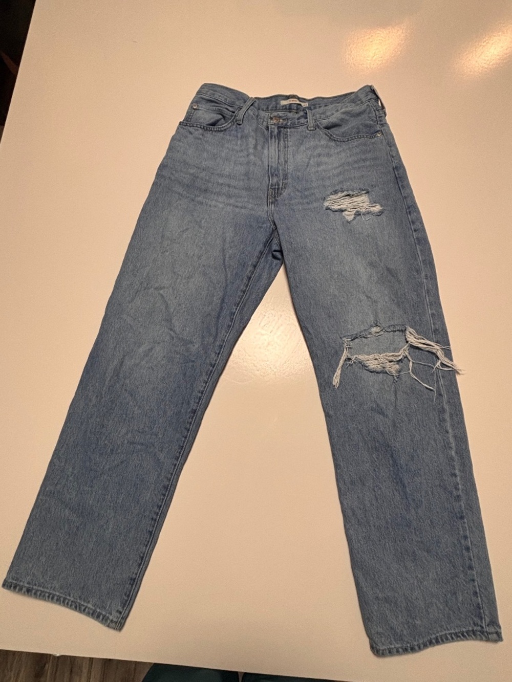 Womens Levis 94 Baggy Distressed Jeans Size 31
